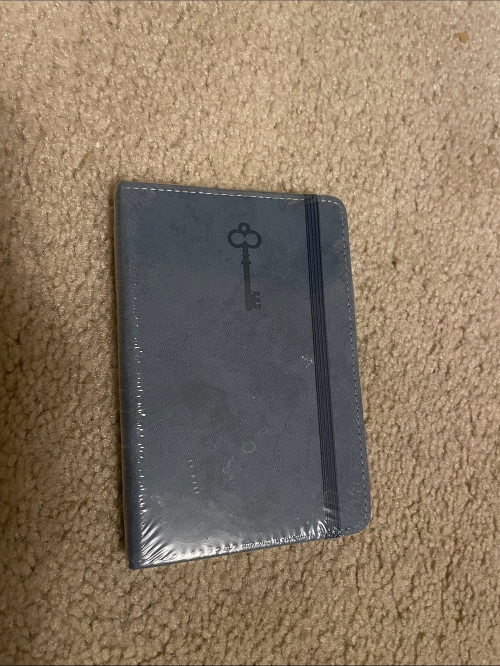 Navy Key Embossed Pocket Notebook